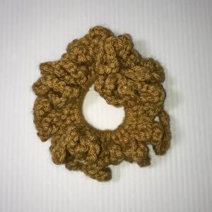 NWT Gold Handmade Crocheted Hair Scrunchie
